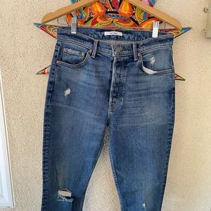 GRLFRND Karolina Distressed Jeans High-rise NWT 28